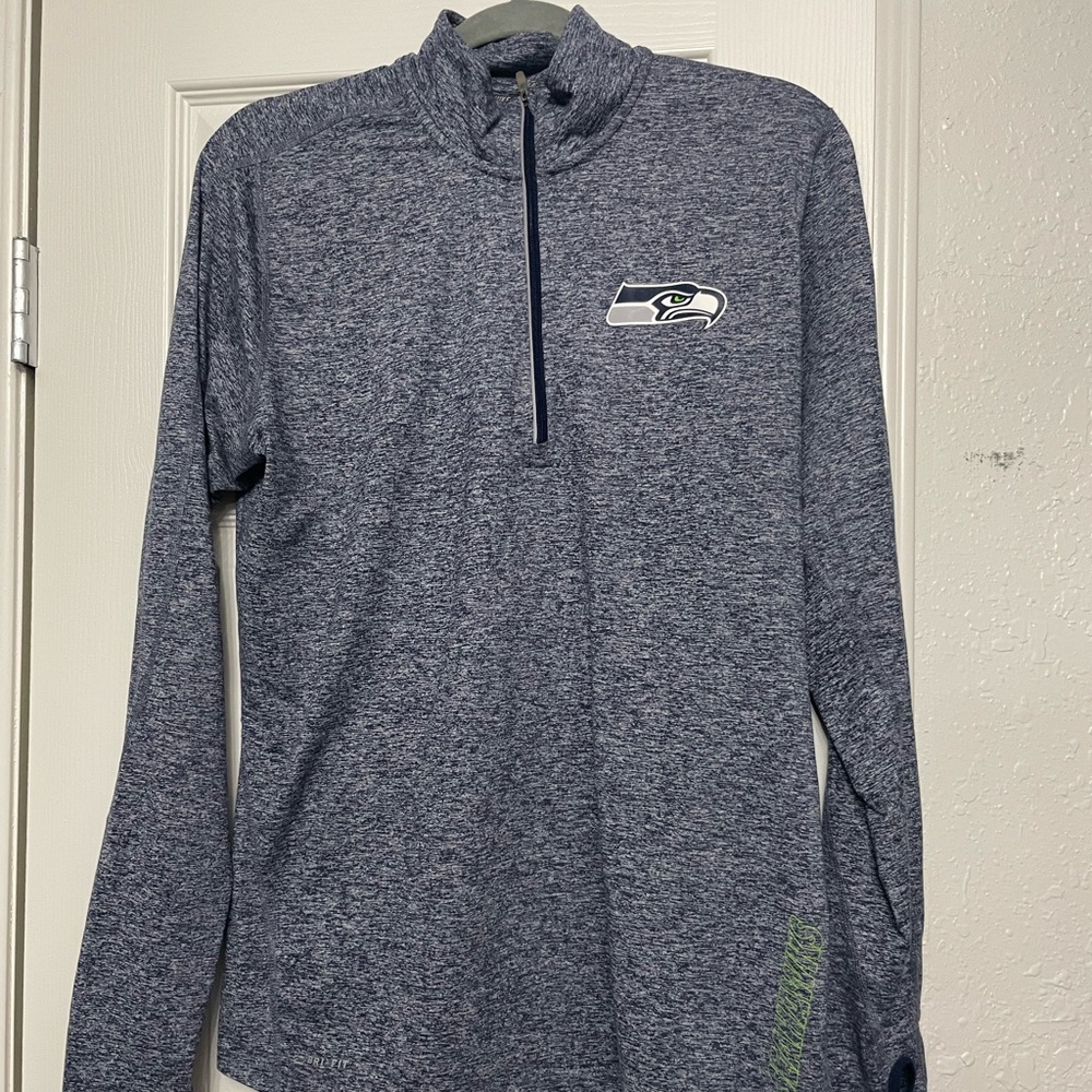 Seattle Seahawks 1/4 zip Dri Fit LS shirt